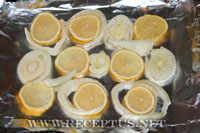 Сибас запеченный с фенхелем и лимоном
